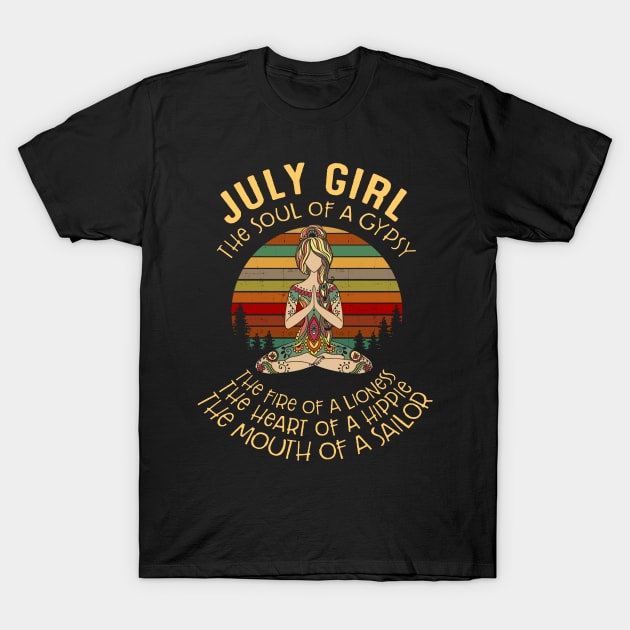 namaste july girl T-Shirt by Minkey